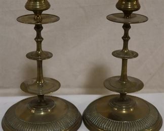 Lot# 2228 - Pair brass candle holders