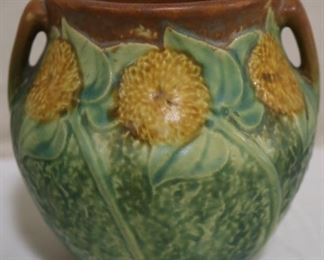 Lot# 2319 - Roseville Pottery Vase- Sunflower