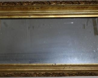 Lot# 4897 - Antique gold leaf wall mirro