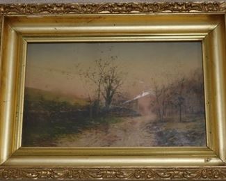 Lot# 4898 - Antique framed painting- signed