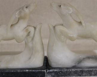 Lot# 4904 - Gazelle Marble bookends