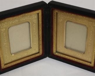 Lot# 4910 - Antique double picture frame