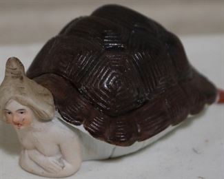 Lot# 4956 - Porcelain Turtle Woman Figure