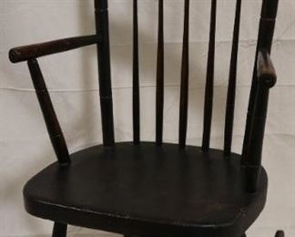 Lot# 5024 - Antique High Back Rocker chair