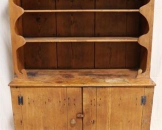 Lot# 5031 - Pine pewter cupboard