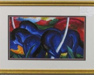 9008 Blue Horses Giclee by Franz Mark