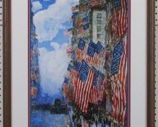 9011 Flags on the 4th of July by Childe Hassam