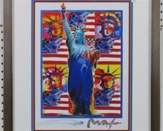 9018 God Bless America Giclee by Peter Max