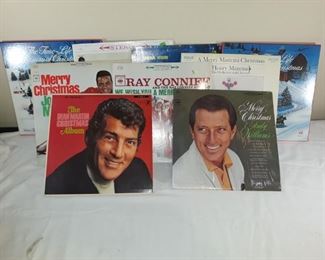 Assortment of Christmas Records including Dean Martin, Ray Conniff, Johnny Mathis, The Little Drummer Boy & more!