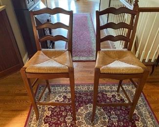 These bar stools are just short of 4ft tall, with a width of just over of 1.5ft a depth of just over 1.5ft