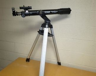 Large telescope my meade. TeleStar electronic digital series. Item has not been fully tested but looks to be in good order. measures approximately 36 inches tall and telescope is approximately 29 inches long.