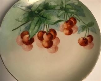 GDA limoges cherries plate