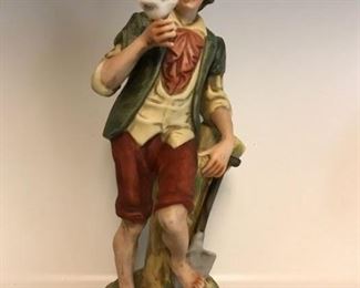 Meissen style male gardener figurine front