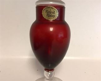 royal ruby apothecary jar