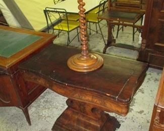 Antique flip table and plant stand