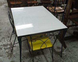 Glass top patio table and chairs