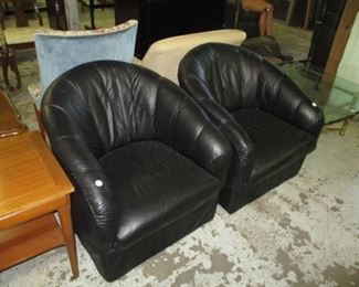 Black leather chairs