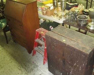 Drop front desk desk and tool chest
