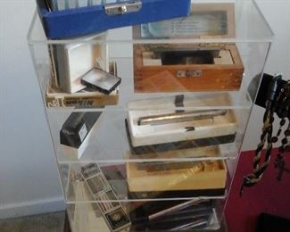 writing pens, cigarette lighter