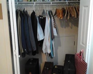 Men's clothes, luggage, Christmas decorations