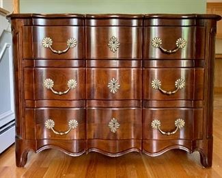 Item 15:  Grange France - Louis XIV carved chest of drawers - 49" x 24" x 35" tall: $1495