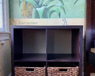 Item 25:  Cubbie organizer & baskets - 30" x 14.5" x 31" tall: $58
