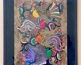 Item 39:  Traditional Mexico Bark Painting - 21" x 26": $135