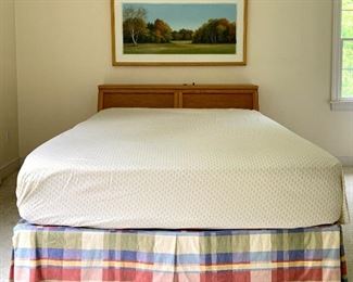 Item 45:  Queen size bed with double storage back for wiring a lamp: $400