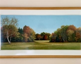 Item 47:  Pastel on paper "The Birch Tree" by Elizabeth Rickert (2000) - 57" x 30.5": $450