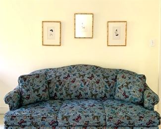 Item 43:  C.R. Lane Furniture Co. butterfly sofa - 72" x 23" x 33.5" tall, (this sofa needs to be reupholstered!): $150