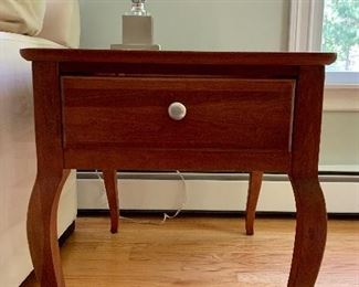 Item 54:  (2) Stanley Furniture side tables - 22" x 27" x 24" tall, showing some signs of wear on top: $75