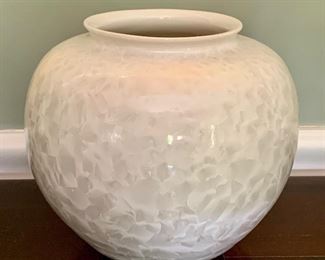 Item 296:  Tesselated ceramic vase: $38