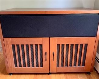 Item 60:  Contemporary Entertainment Cabinet - 44" x 21.25" x 33" tall: $275