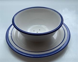 Item 70:  Berry strainer: $12                                                                              Strainer - 6"                                                                                         Plate - 8.5"                                                                                                              