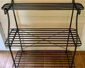 Item 74:  Hand forged iron baking rack - 36" x 14.5" x 37": $175