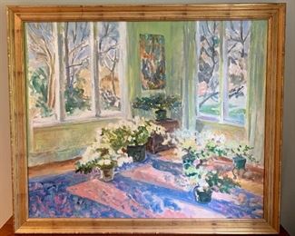 Item 93:  Acrylic on canvas by Pat Fournaker - 39.5" x 33.5": $325