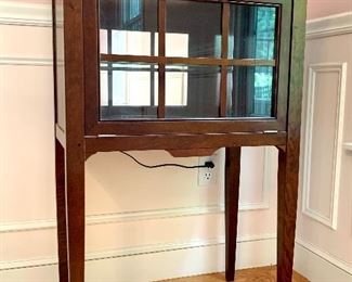 Item 98:  Grange Furniture, France, lighted bar with mirrored back and removable tray table top - 27" x 18" x 40.5": $495