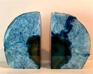 Item 168:  Agate bookends: $16