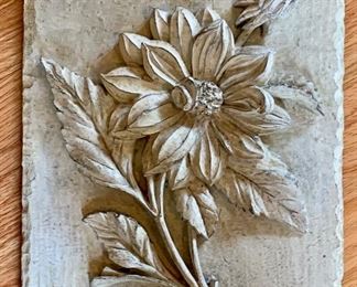 Item 281:  Flower relief, composite resin: $12