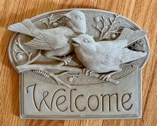 Item 283:  Welcome sign - composite resin: $12