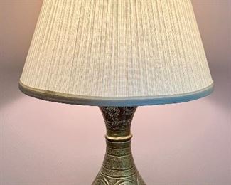 Item 94:  Decorative brass lamp - 24": $65