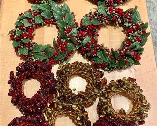 Item 273:  Lot of napkin/candle rings: $8