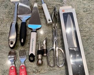 Item 277:  Lot of miscellaneous utensils  - with Wusthoff 4582-16" never used: $65