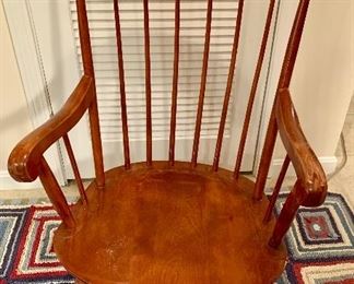 Item 134:  Nichols & Co. rocking chair - 24" x 19.25" x 42" - needs refinishing: $65