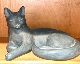 Item 139:  Hollow resin cat - 14" x 10" x 9": $18