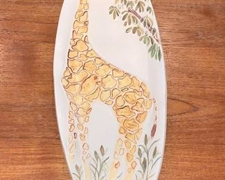 Item 307:  Giraffe relief plate: $14