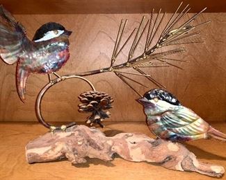 Item 138:  Chickadee #1 metal sculpture - 15" x 10": $14