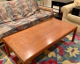 Item 135:  MCM style Danish coffee table - 53" x 25.5" x 15.5": $145