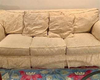 Item 147:  Rowe sofa - 84" x 27" x 31.5": $100