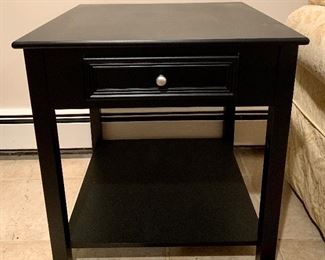 Item 142:  Black side table - 24" x 24" x 26": $100